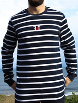 Navy Rose Long Sleeve - Surf T-shirt - streetwear t-shirt hyphersupply - Hypher Supply