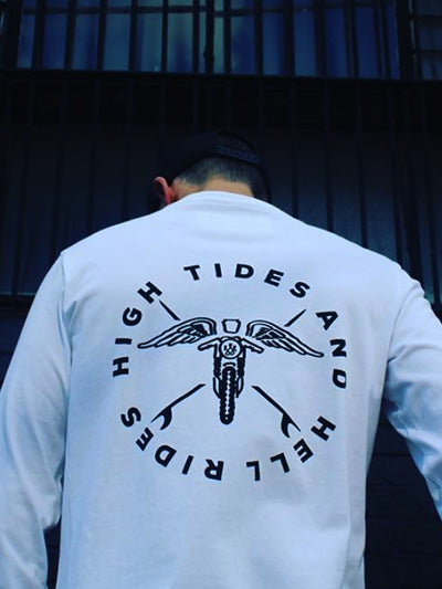 High Tides/Hell Rides L/S Tee - Surf T-shirt Long Sleeve T-Shirts - streetwear t-shirt hyphersupply - Hypher Supply