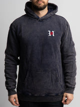 Washed Navy Rose Hood