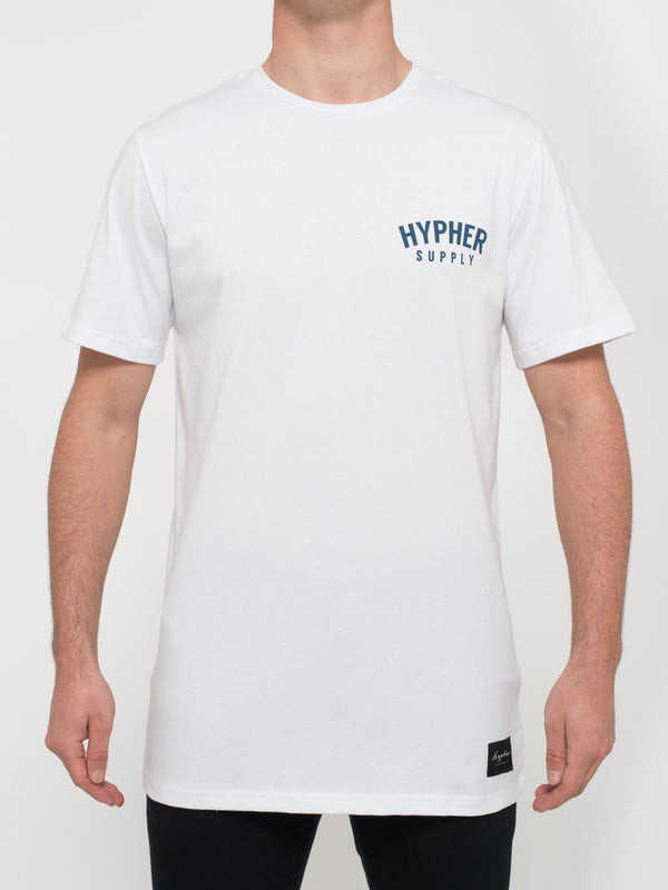 Classic Badge Tee White - Surf T-shirt T-Shirts - streetwear t-shirt hyphersupply - Hypher Supply
