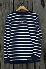 Navy Rose Long Sleeve - Surf T-shirt  - streetwear t-shirt hyphersupply - Hypher Supply